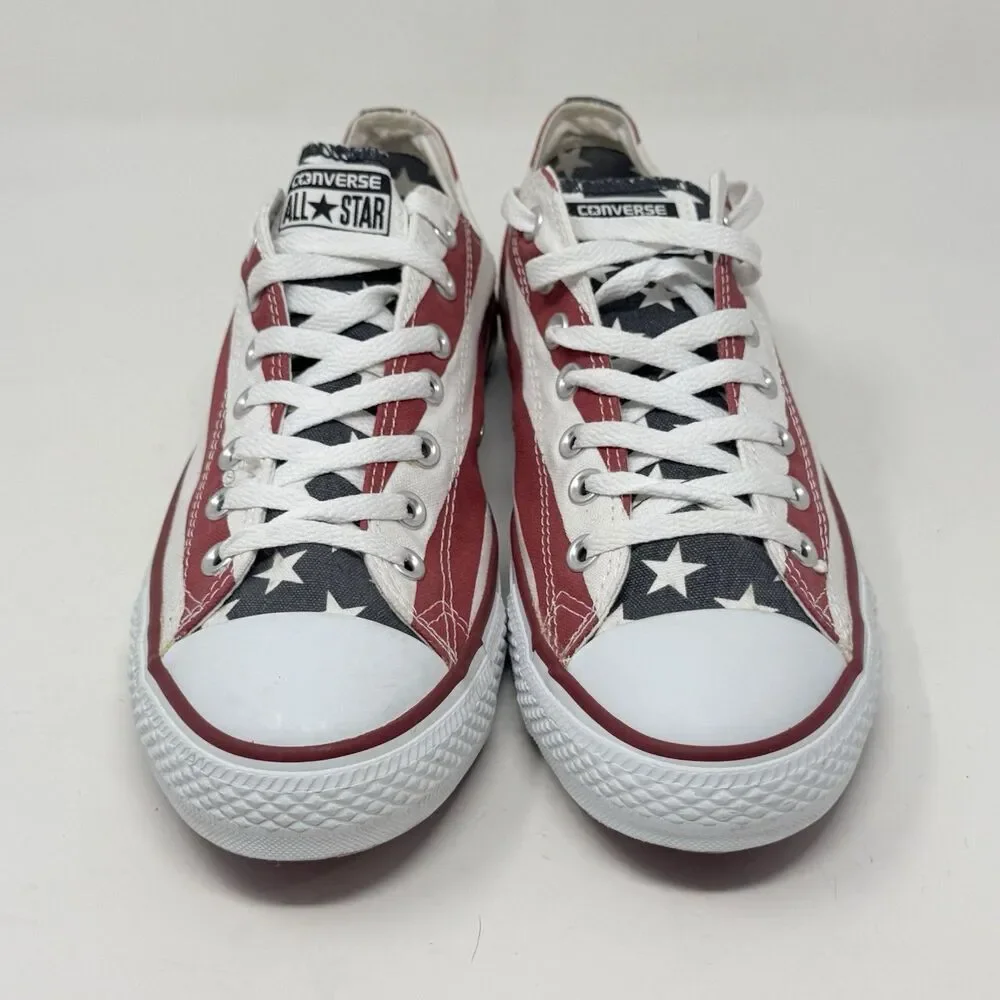 Converse Low Top Sneakers in Red, White, Black